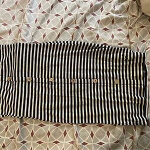 Striped Black and White Skirt